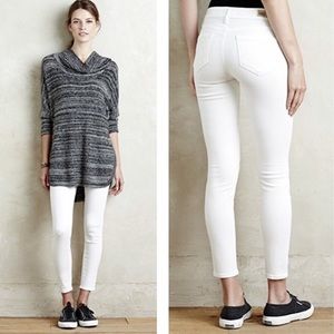 Paige Verdugo Crop White Skinny Jeans